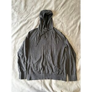 Banana Republic Mens Charcoal Gray 100% Supima Cotton Full Zip Hoodie Sweater M